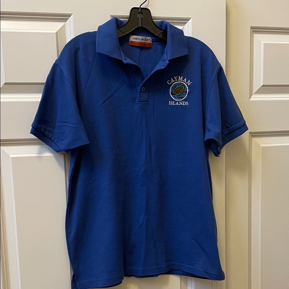 Cayman Islands Blue Polo Shirt with Embroidered Crest